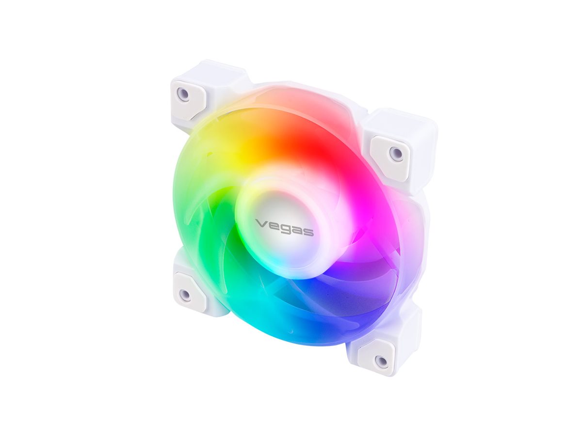 Akasa Vegas A-Series AK-FN111-WH Fan 1-pack Hvid 120 mm