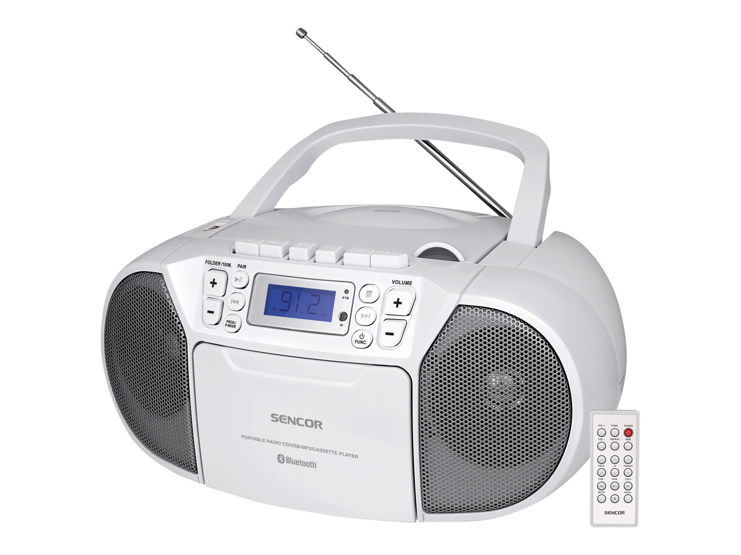 Sencor SPT 3907 W, Digital, FM, 87,5 - 108 MHz, Afspiller, CD-R, CD-RW, Tilfældig, Gentag