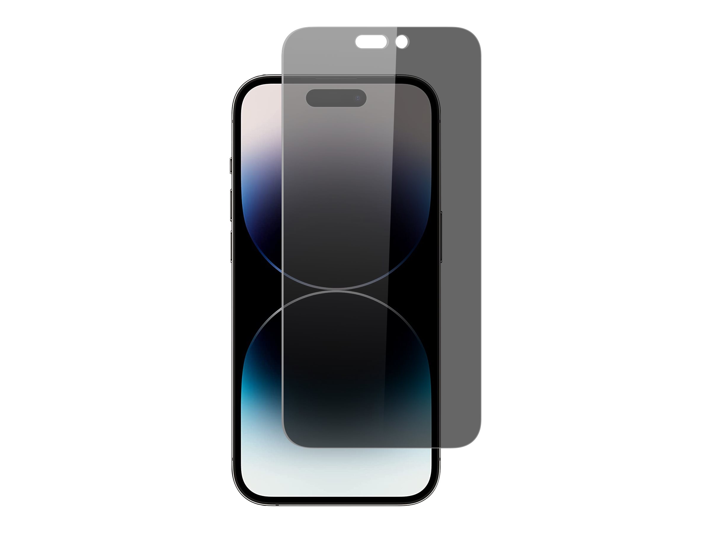 Screenor Privacy 360 - Skærmbeskytter for mobiltelefon - glas - rammefarve sort - for Apple iPhone 15, 16