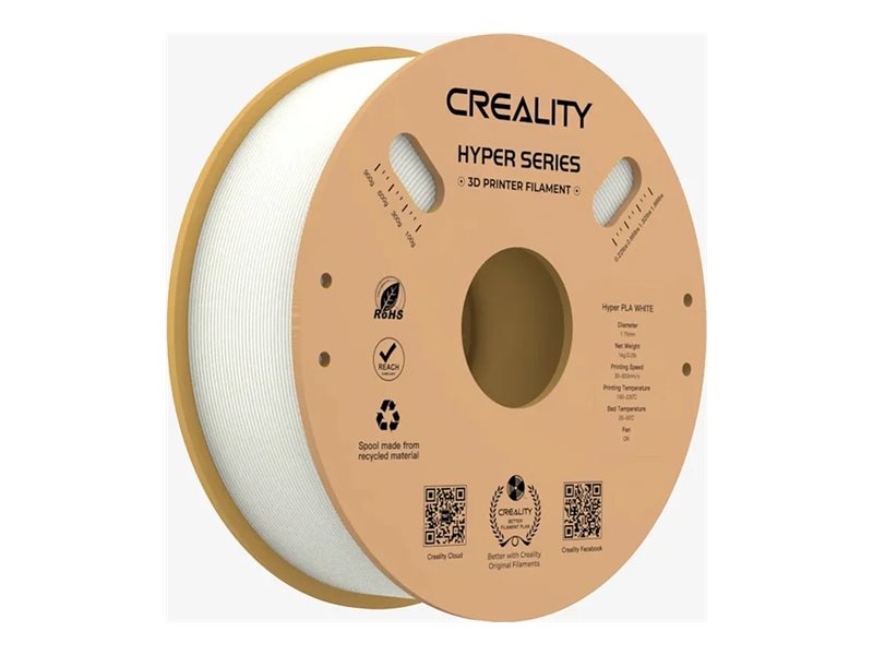 Creality Creality Hyper PLA - 1.75mm - 1kg Hvid 6971636405634 Modsvarer: N/A