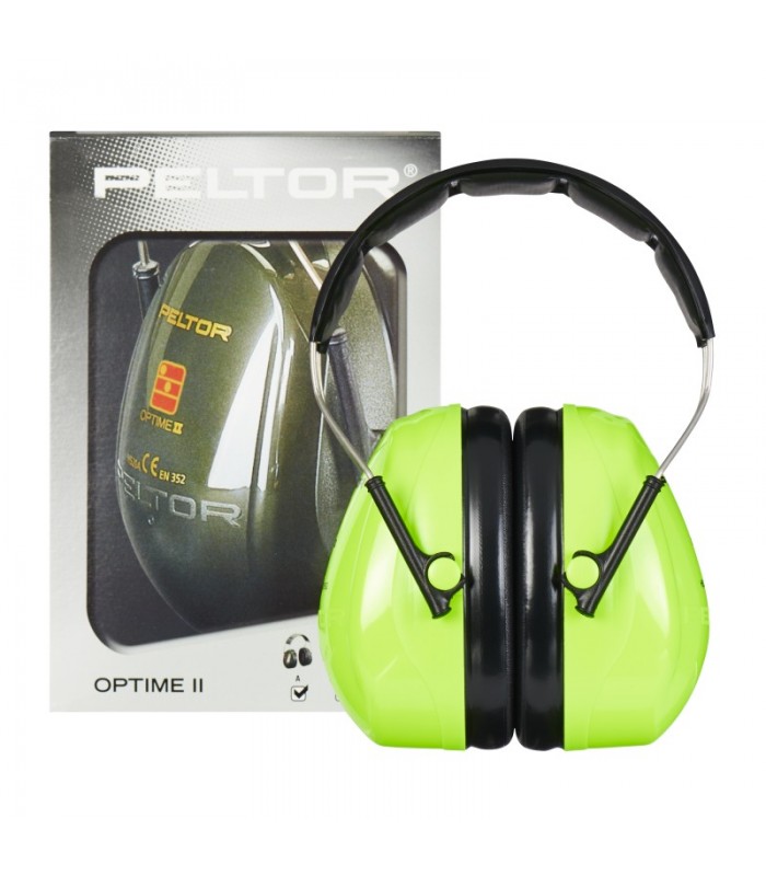 Peltor høreværn Optime II m/hovedbøjle Hi-Viz