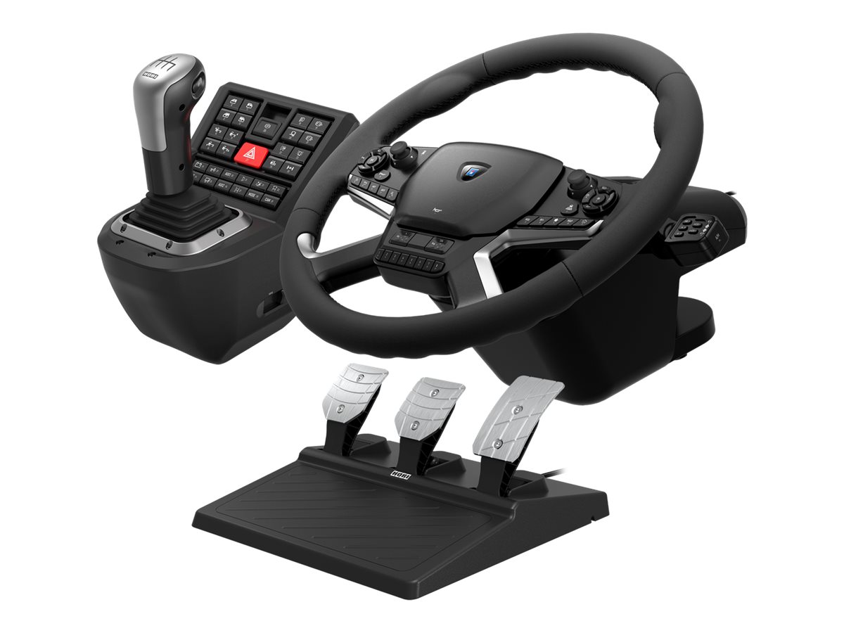 HORI Force Feedback Truck Control System - kablet rat, gamepad og pedal-sæt - PC - Wired Wheel, gamepad and pedals set - PC