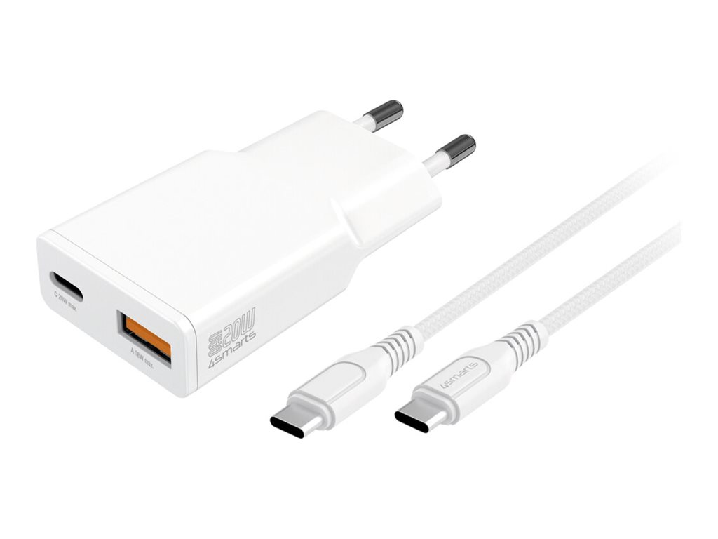 *Charger PDPlug 20W GaN USB-C + USB-A + USB-C c