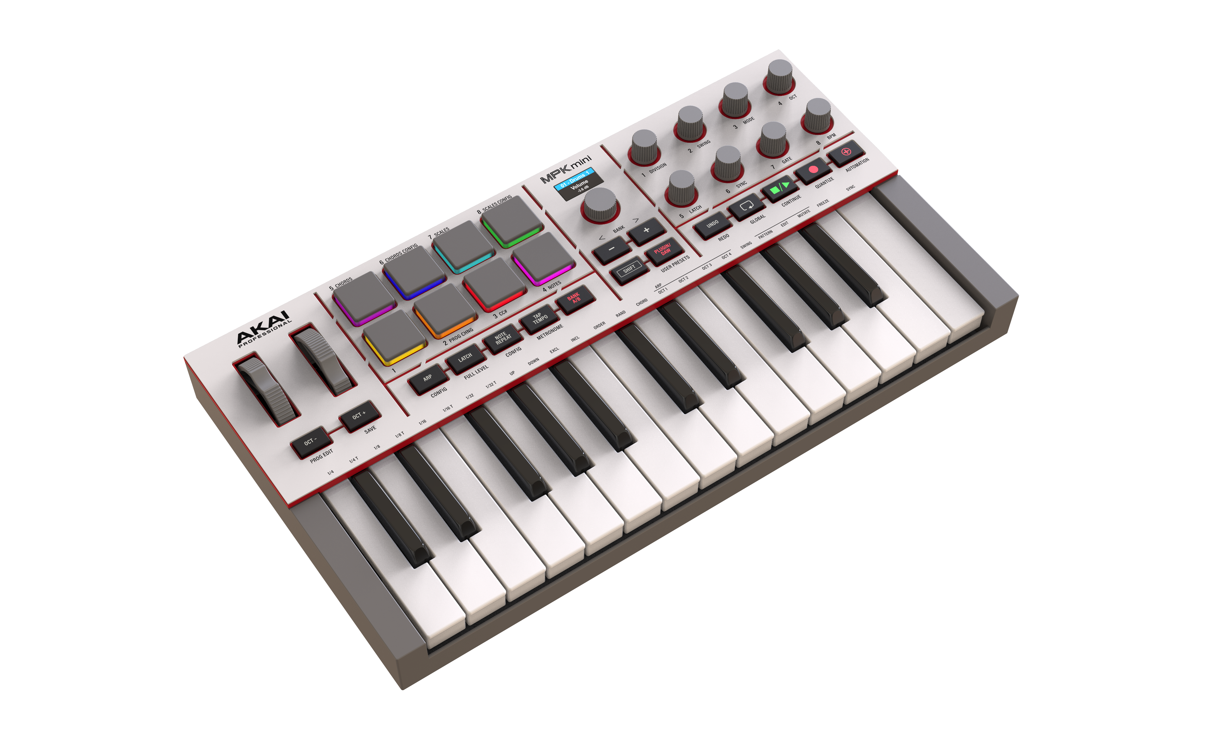 AKAI MPK Mini MK4 - MIDI controller / control keypad, baltas