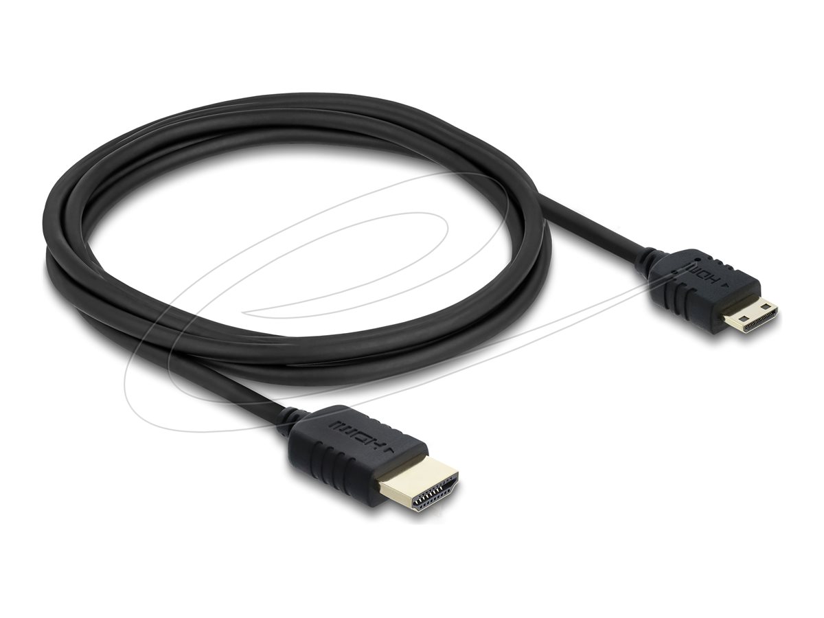 Delock HDMI-kabel 2m Sort