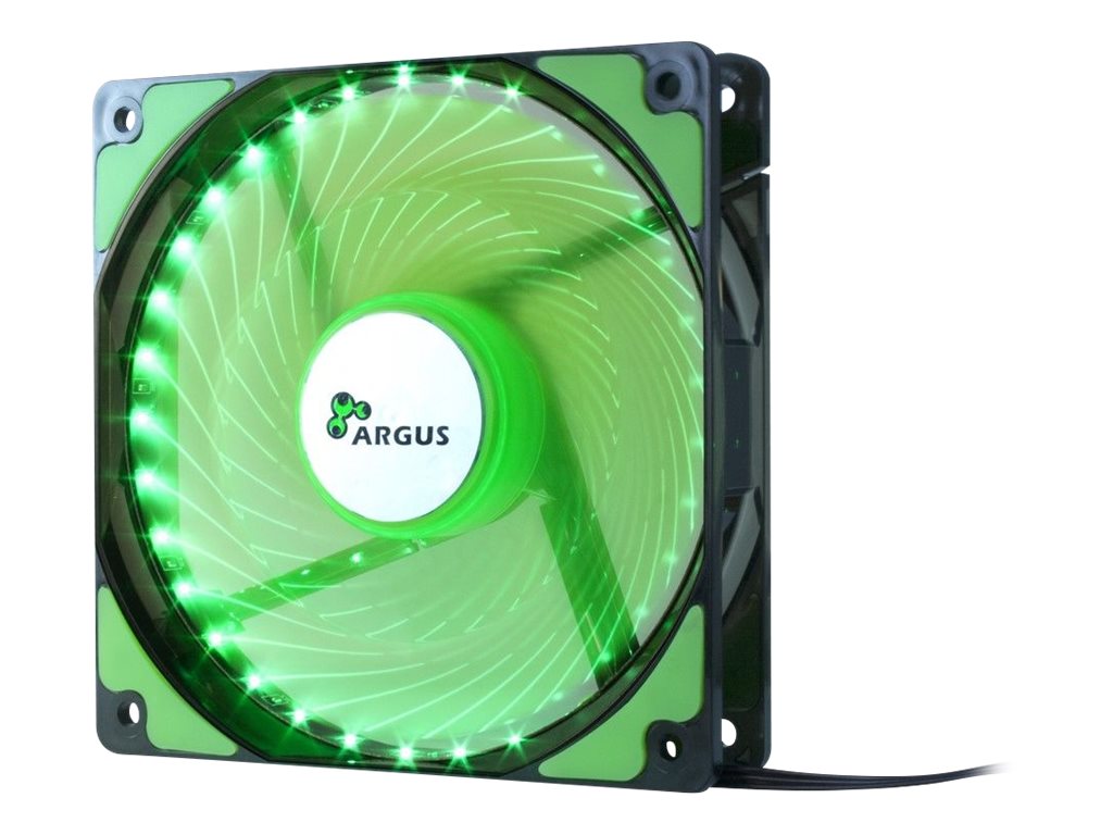 Argus L-12025 Fan 1-pack Sort Grøn 120 mm