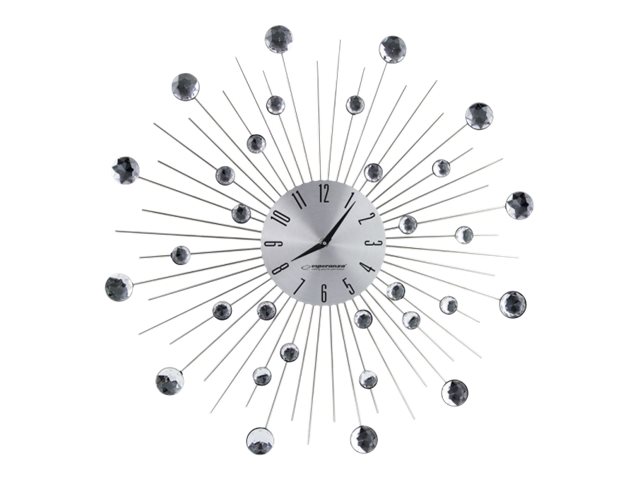 Esperanza - Vægur med Krystaller, 50 cm - Sølv