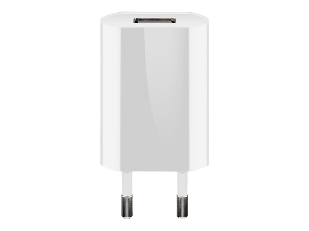 USB oplader 5W - Hvid, USB-A, perfekt til mobil og lamper