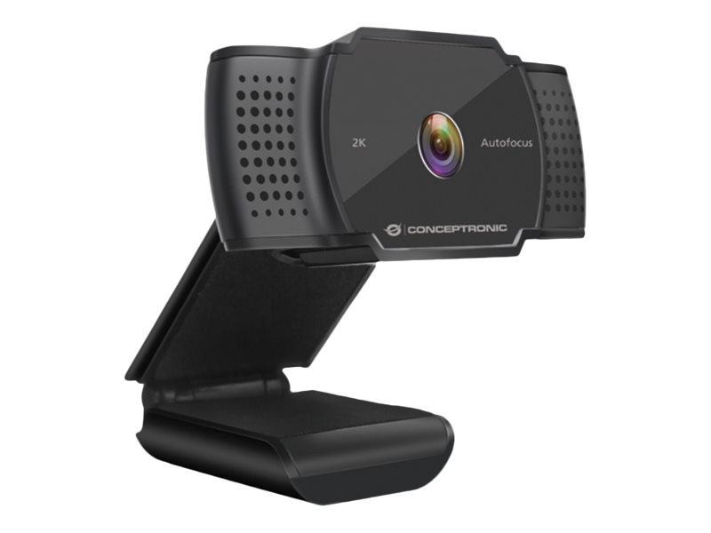 Conceptronic AMDIS02B - Webcam - farve - 5 MP - 2592 x 1944 - 2K - fast brændvidde - audio - USB 2.0 - MJPEG, YUV2 - DC 5 V