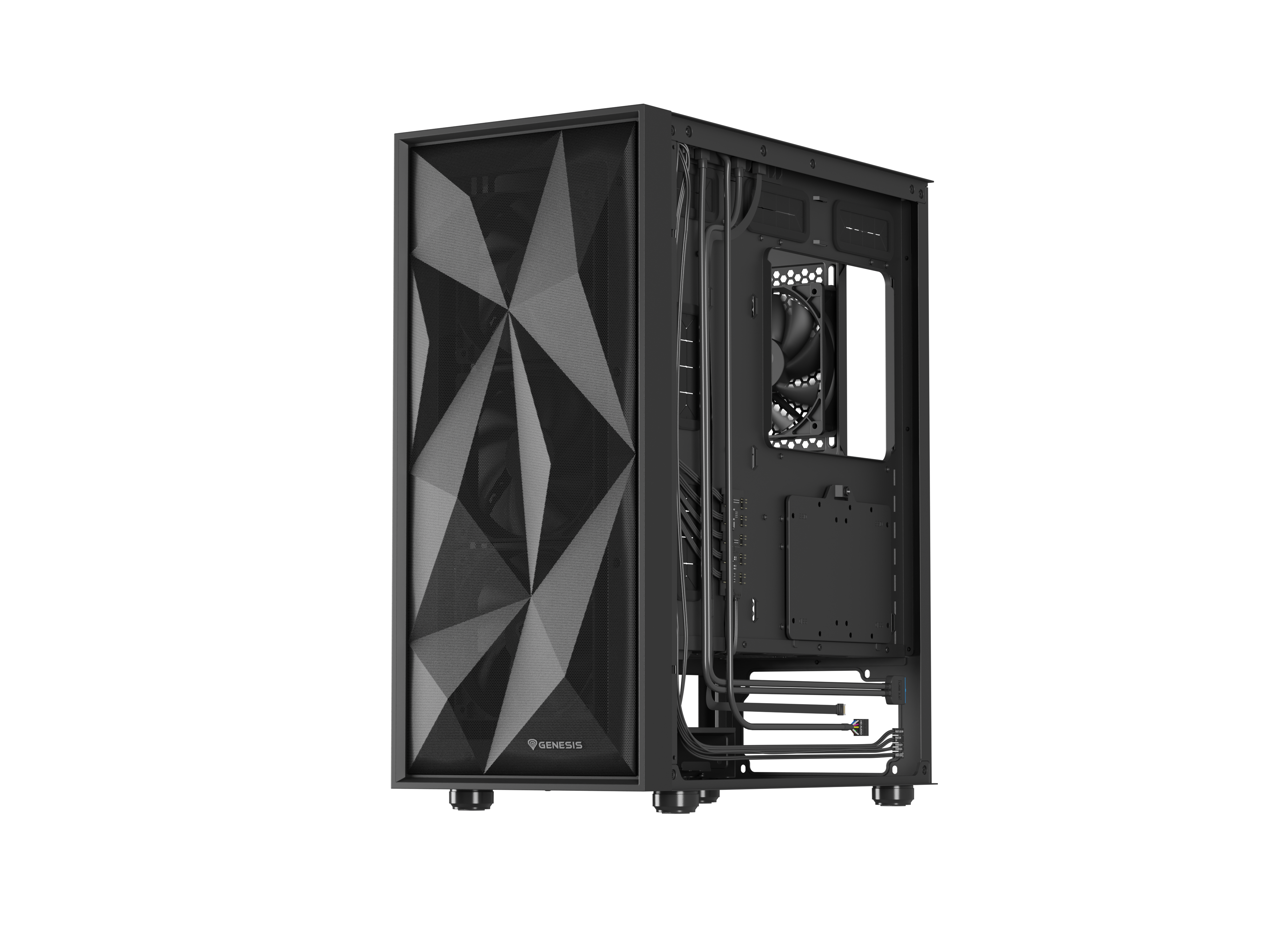 Genesis NPC-2046 ATX semi-tårn kabinet - Sort