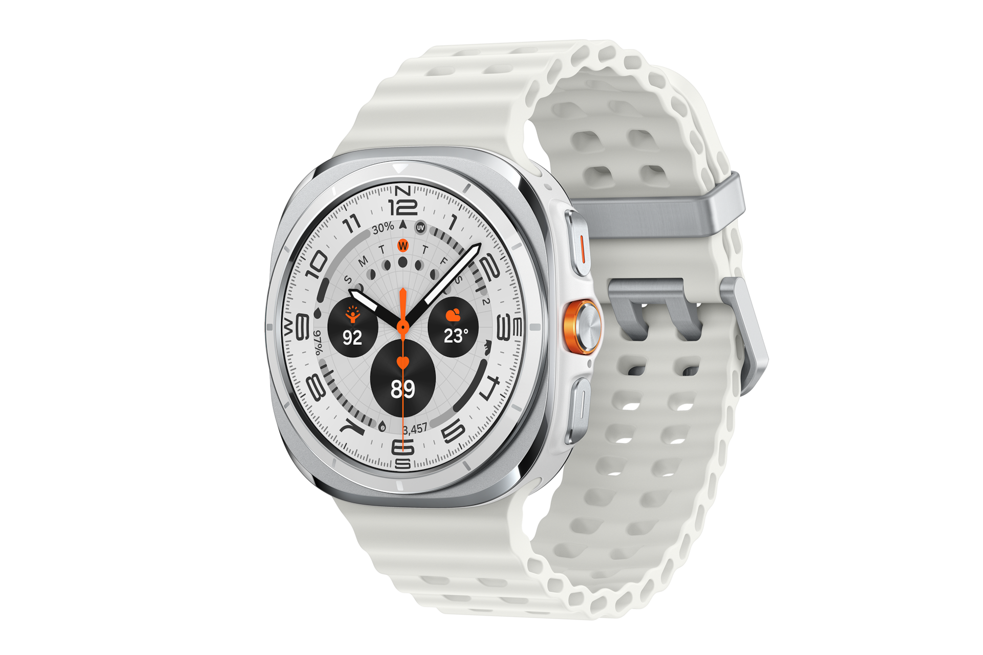 Samsung Galaxy Watch Ultra 3,81 cm (1.5) AMOLED 47 mm Digital 480 x 480 pixel Berøringsskærm 4G Hvid Wi-Fi GPS (satellit)