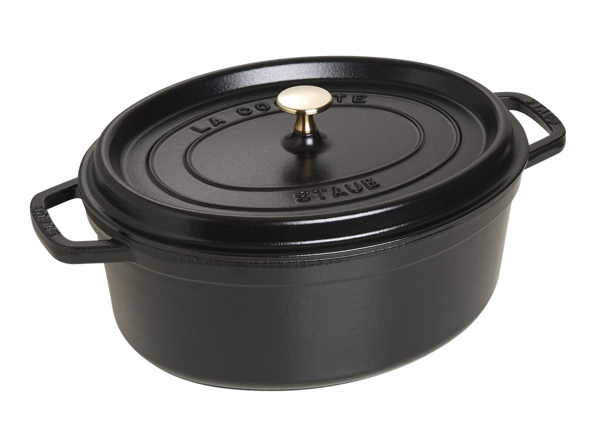STAUB Staub La Cocotte oval gryde støbejern 5,5 L Sort