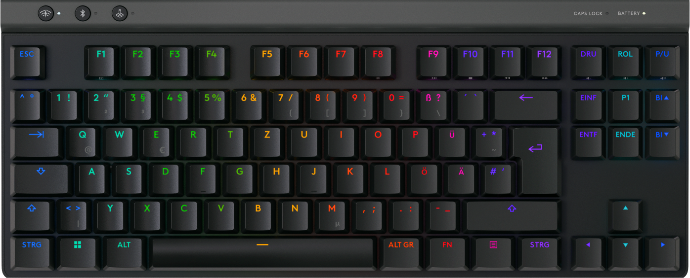 Gaming tastatur Logitech G515 - trådløst RF + Bluetooth, QWERTZ tjekkisk, sort