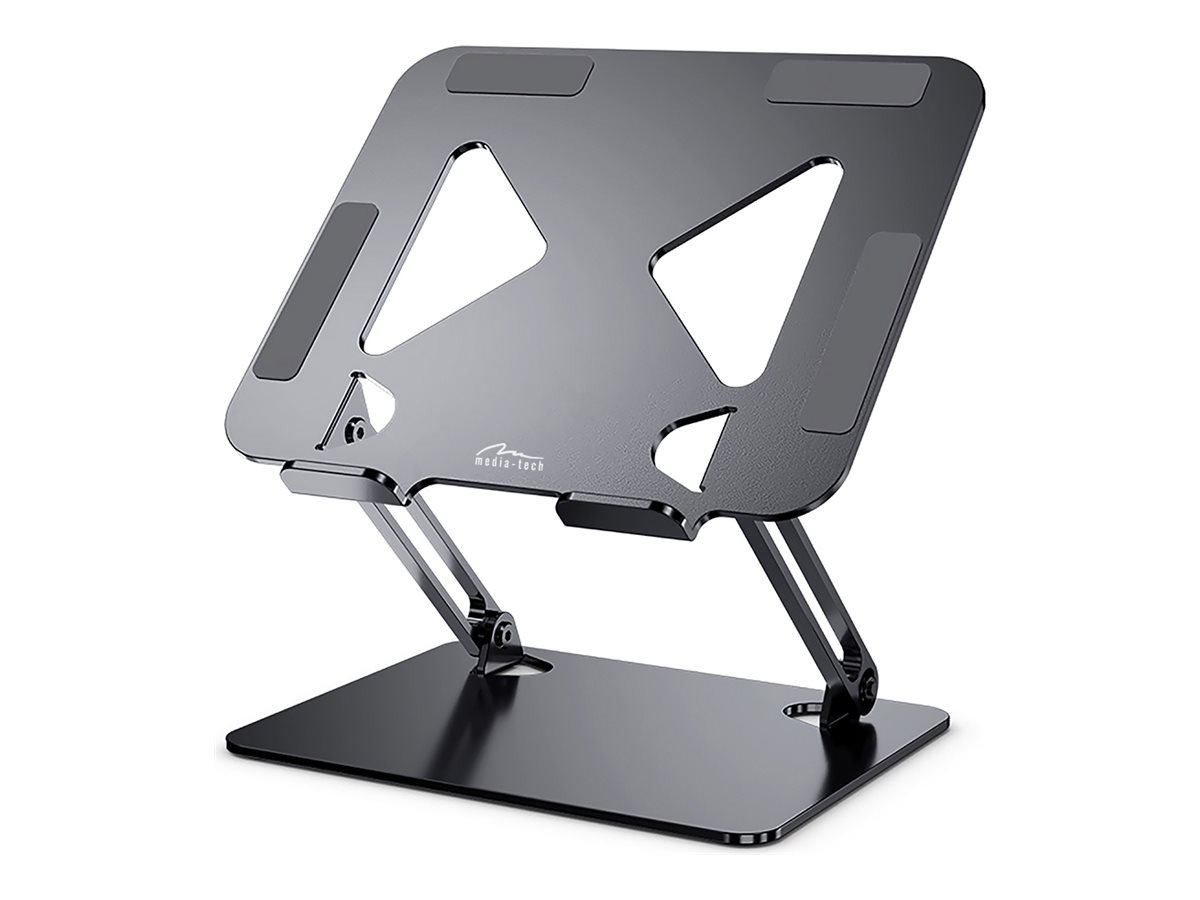 Laptop stander – Media-Tech justerbar, sølv, op til 17″