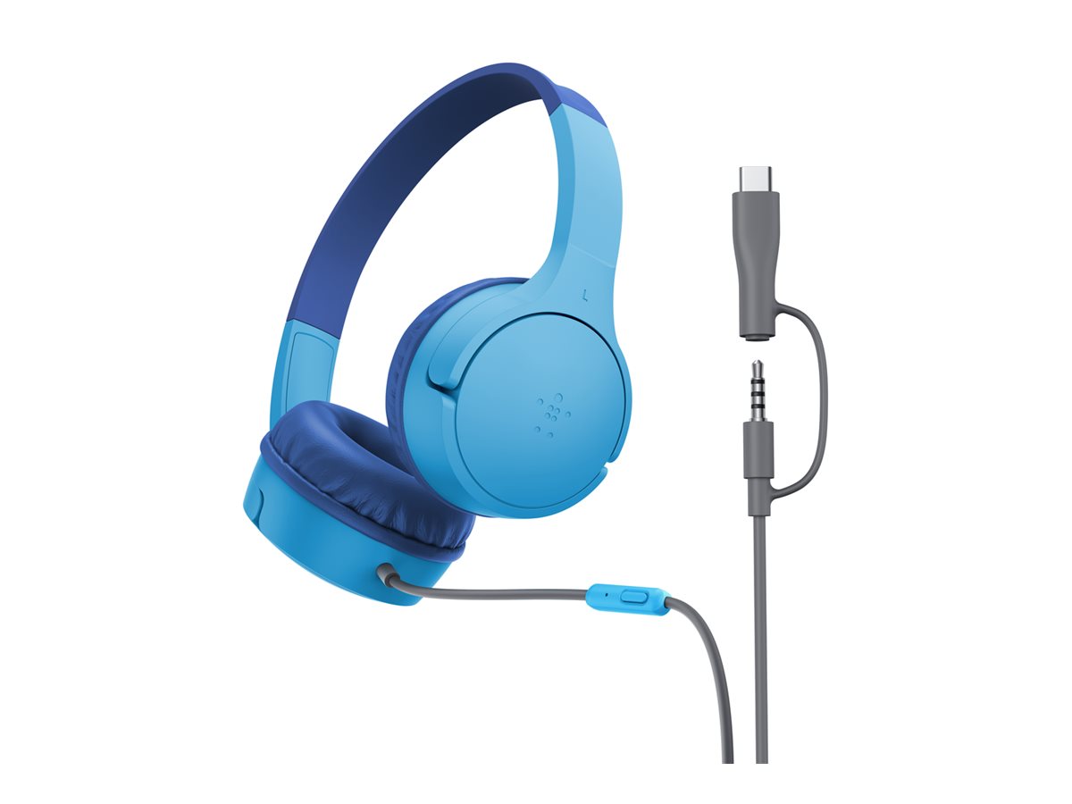 Belkin SoundForm Mini Kablet Hovedtelefoner Blå