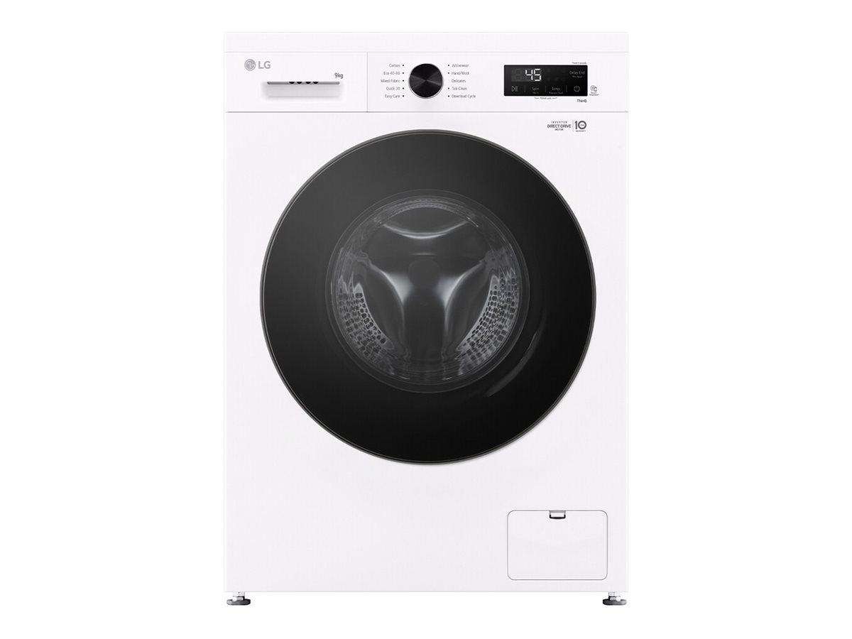 LG F4X1009NWB - Vaskemaskine - Wi-Fi - bredde: 60 cm - dybde: 59 cm - højde: 85 cm - frontbetjening - 9 kg - 1400 rpm - hvid