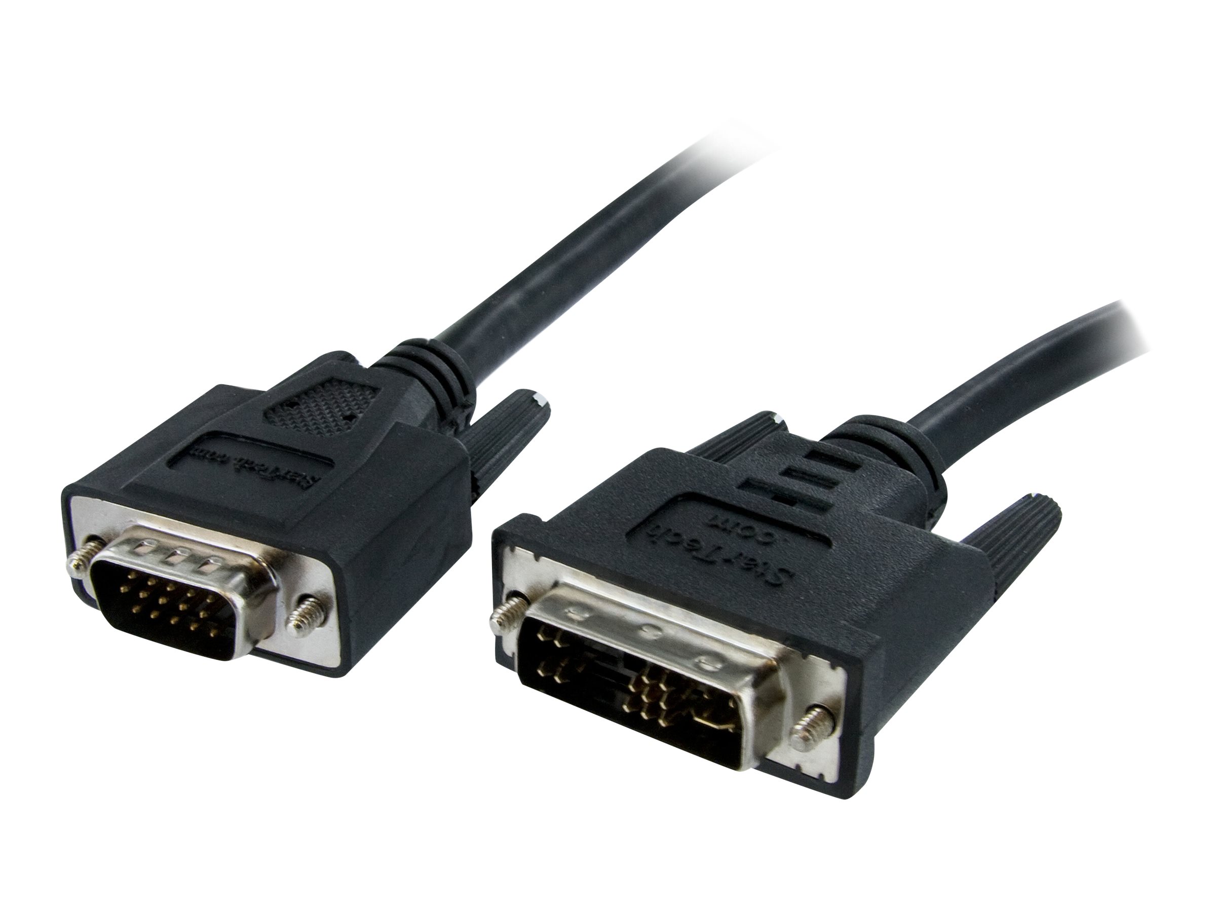 StarTech.com 2m DVI to VGA Display Monitor Cable M/M DVI to VGA (15 Pin) Videokabel 2m Sort
