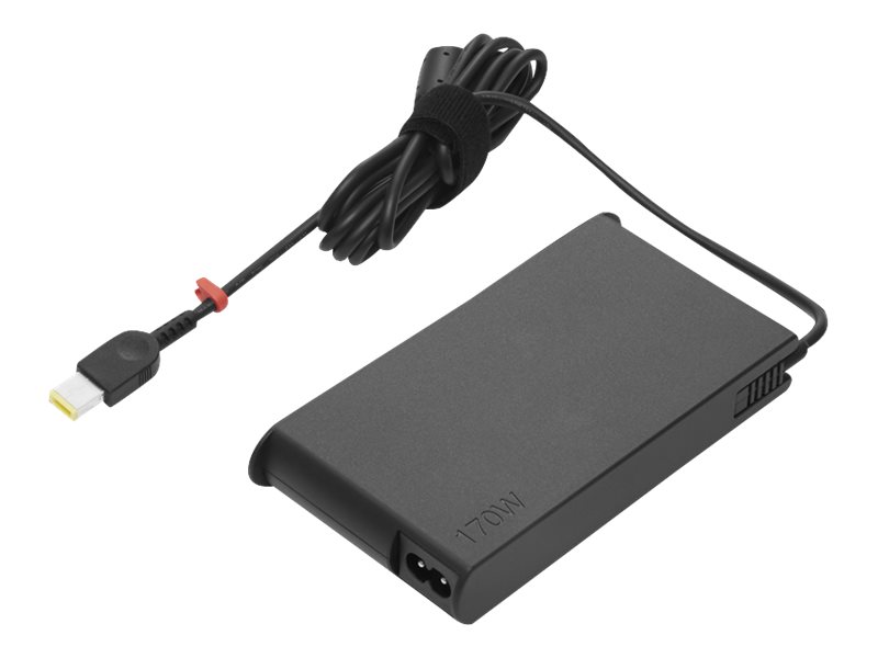 Lenovo ThinkPad 170W Slim AC Adapter (Slim-tip) - Strømforsyningsadapter - AC 90-265 V - 170 Watt - sort - for ThinkPad P1 Gen 4  P15v Gen 2  P17 Gen 2  T15g Gen 2  T15p Gen 2  X1 Extreme Gen 4