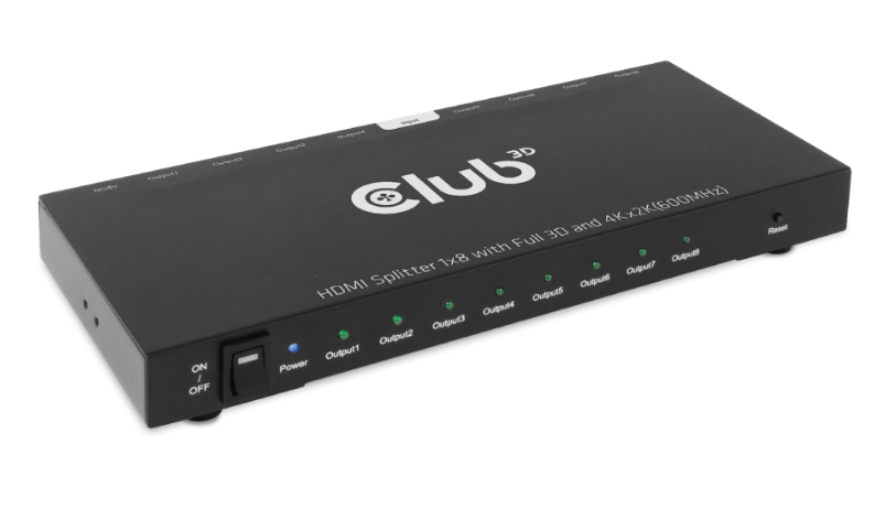 Club 3D CSV-1383 - video/audio splitter - 8 ports