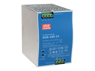 Industriel DIN-skinne strømforsyning 24 V DC, 480 W, -20 til +70 °C