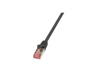 LogiLink PrimeLine CAT 6 SFTP, PiMF 1m Patchkabel Sort