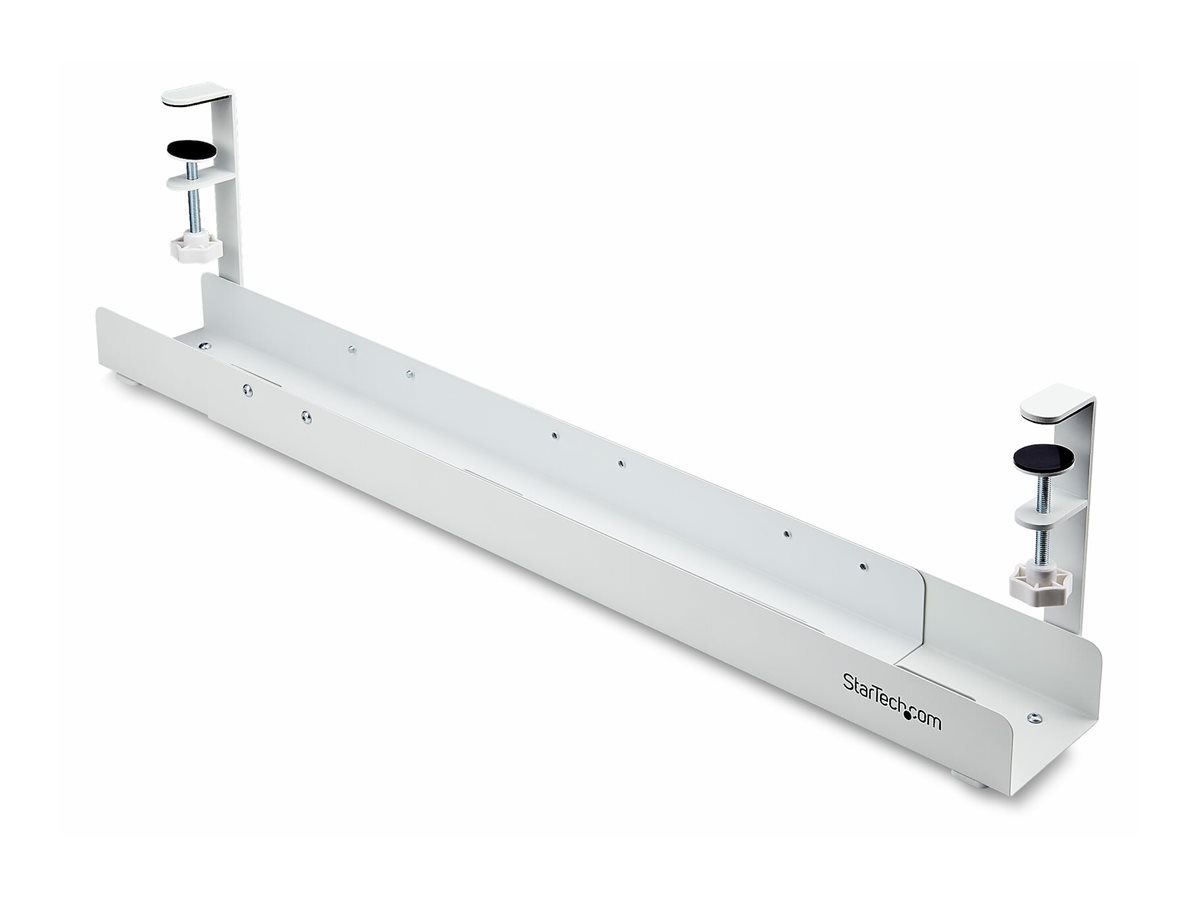 StarTech.com Under Desk Cable Management Tray, Clamp-on Installation Kabelstyringsplade Hvid