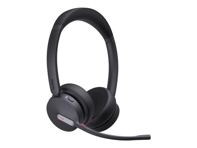 Yealink BH70 Dual - Headset - på øret - Bluetooth - trådløs - USB-C via Bluetooth adapter - sort - Certified for Microsoft Teams