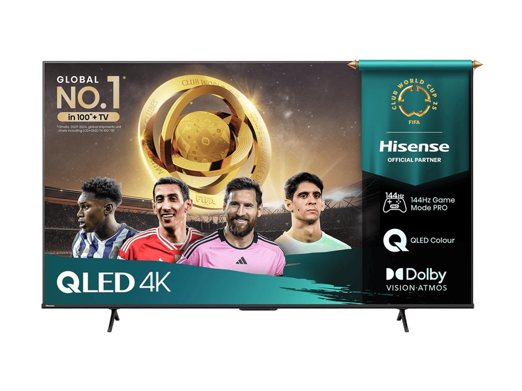 Hisense 55E77Q PRO - 55 Diagonal klasse E7Q PRO Series LED-bagbelyst LCD TV - QLED - Smart TV - 4K UHD (2160p) 3840 x 2160 - HDR - direkte belyst LED, Quantum Dot - trækulsgrå, sort