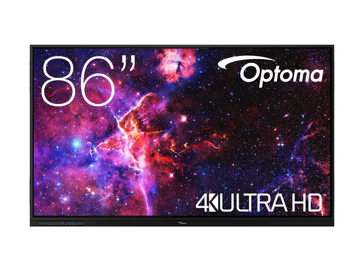 Optoma Creative Touch 3863RK - 86 Diagonal klasse 3-Series LED-bagbelyst LCD paneldisplay - interaktiv - med whiteboard og berøringsskærm (multiberøring) - Android - 4K UHD (2160p) 3840 x 2160 - Direct LED - sort