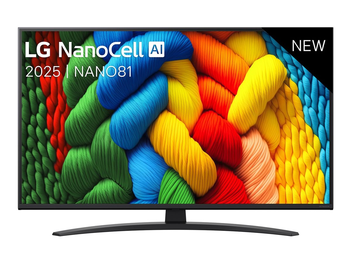 LG 43NANO81A6A - 43 Diagonal klasse Nano81 Series LED-bagbelyst LCD TV - Smart TV - webOS - 4K UHD (2160p) 3840 x 2160 - HDR - Direct LED, Nano Cell AI Display