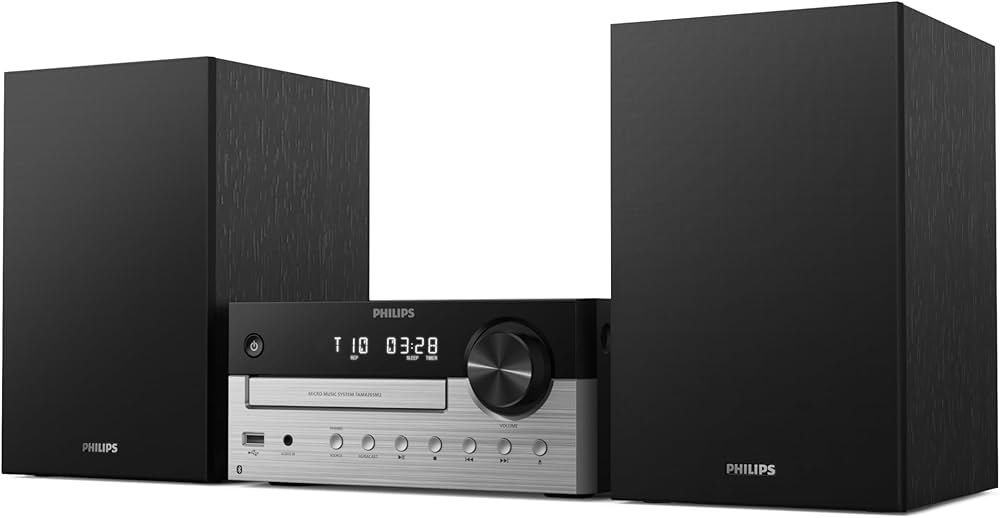 Philips TAM4205M2/12, Home audio micro system, Sort, Sølv, Bakke, 80 W, 2-vejs, 4 ohm (O)