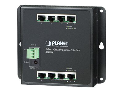 PLANET WGS-803 Industrial 8-Port 10/100/1000T Wall-mount Switch (-10~60 degrees C)
