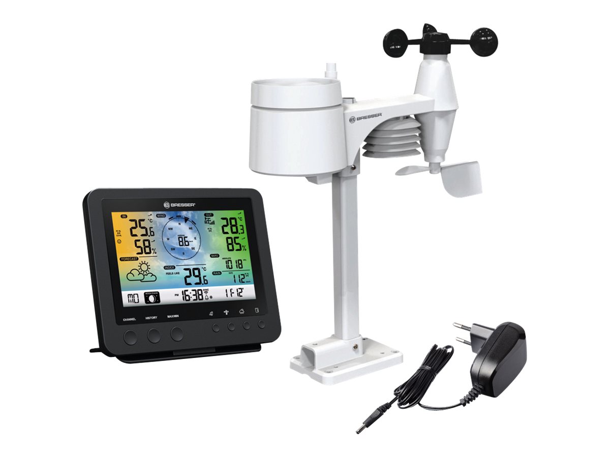 Bresser 5-in-1 Wi-fi Weather Station With Colour Display, Black - Vejrstation