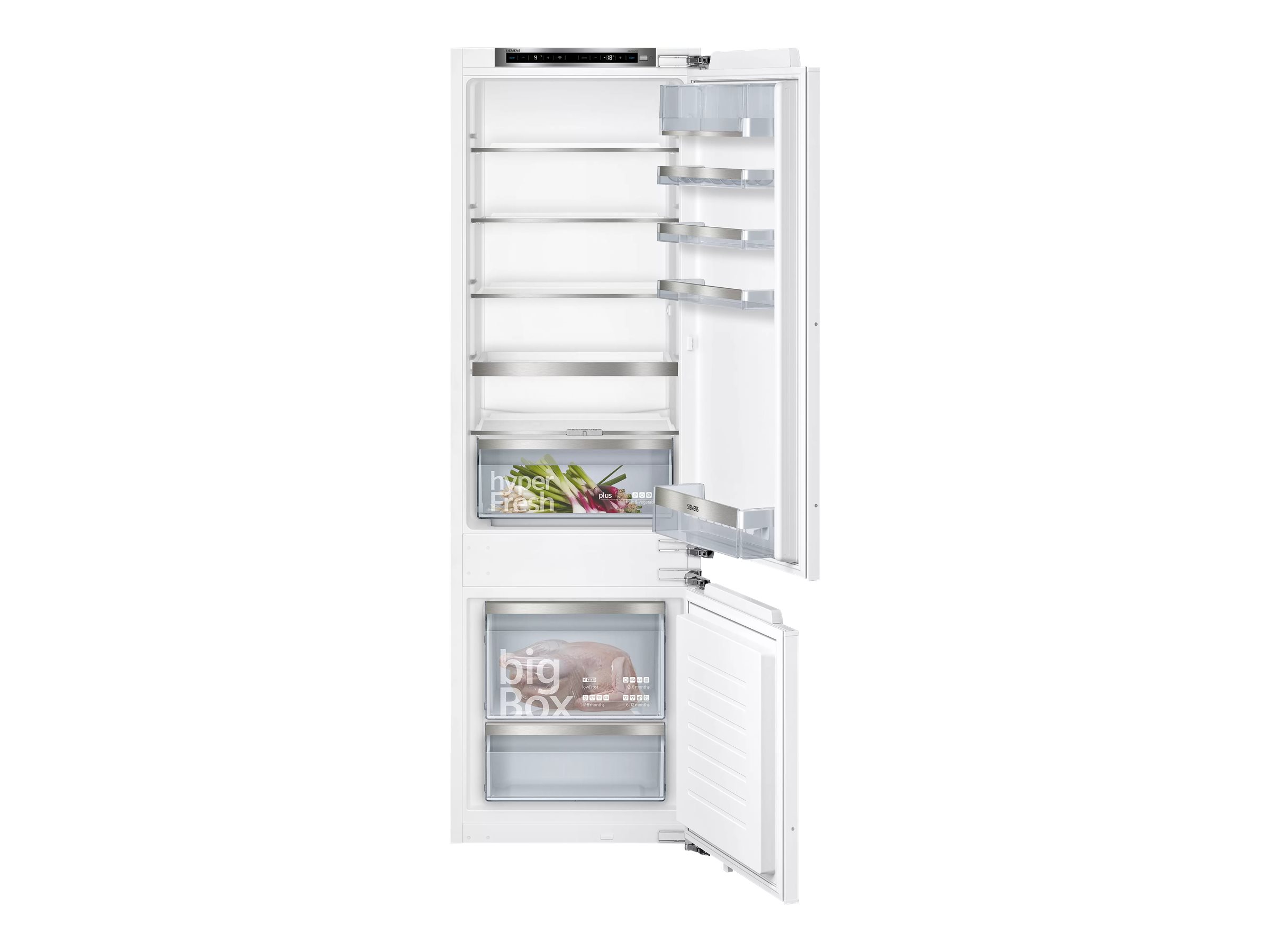 Siemens iQ500 KI87SADE0 - Køleskab/fryser - bund-fryser - til indbygning - bredde: 56 cm - dybde: 55 cm - højde: 177.5 cm - 272 liter - Klasse E - hy