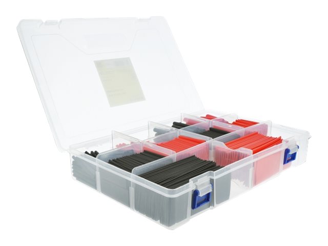 DeLOCK Heat shrink tube assortment box red / black 520 pieces