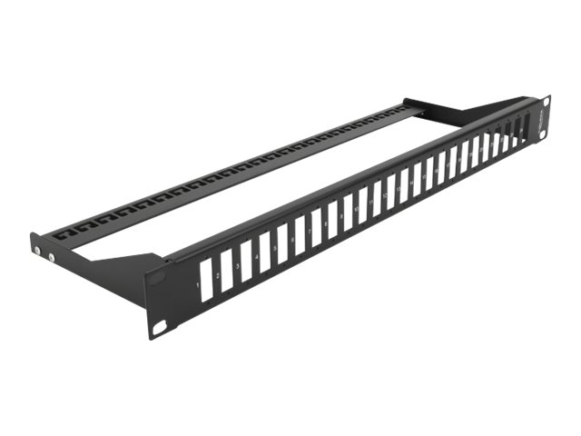 Delock - Patchpanel (blank) - stativmonterbar - sort - 1U - 19 - 24 porte