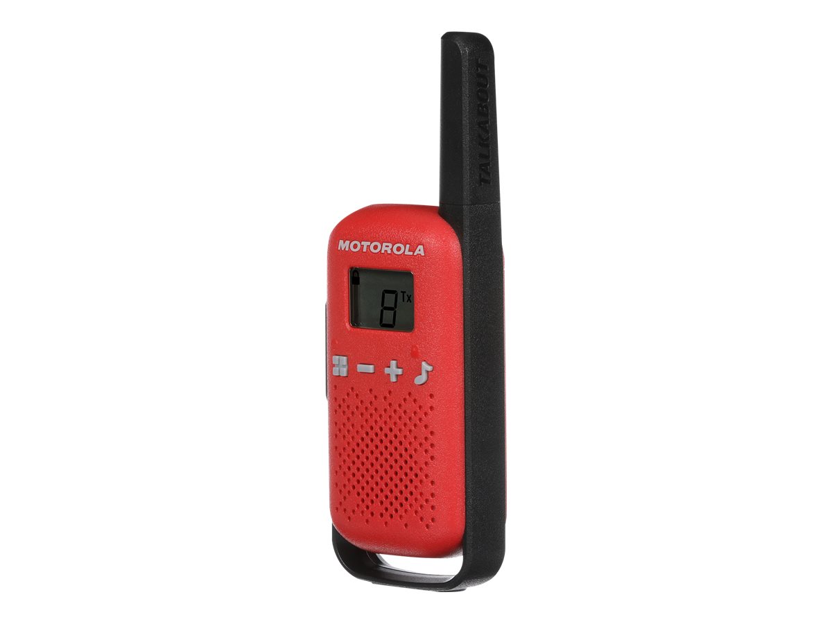 Motorola Talkabout T42 - Transportabel - tovejs radio - PMR - 446 MHz - 16 kanaler - sort og rød (pakke med 2)