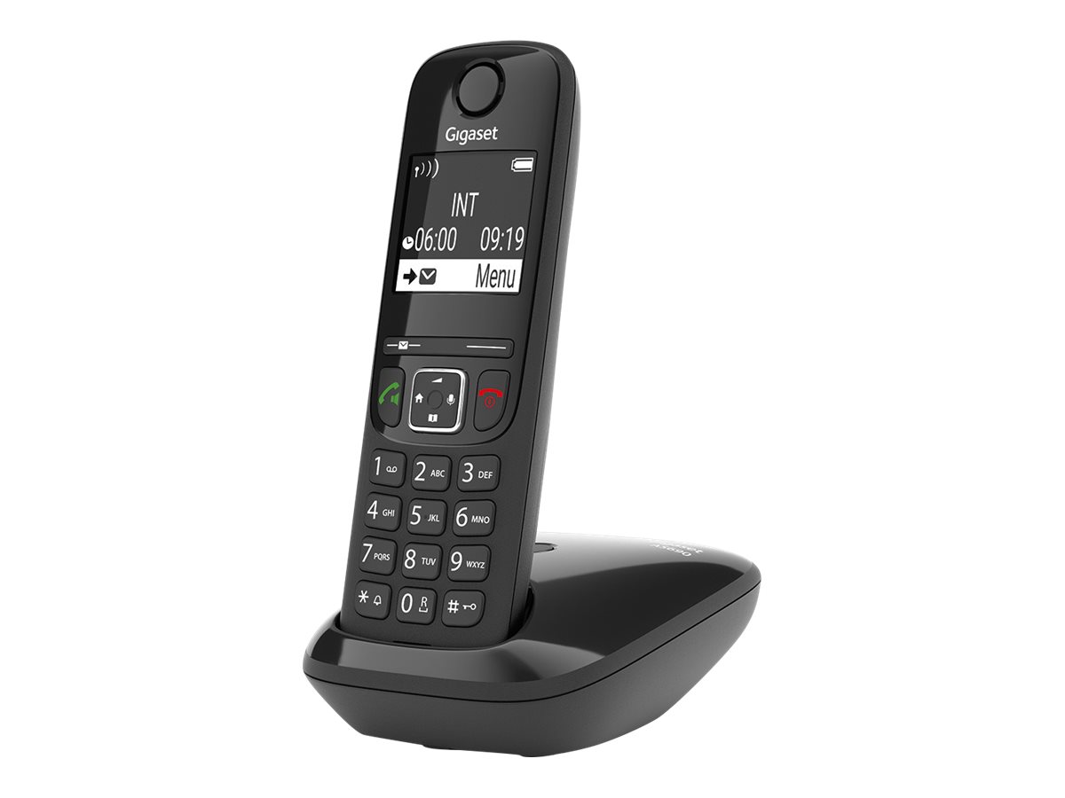 Gigaset AS690 Duo Trådløs telefon Ingen nummervisning Sort