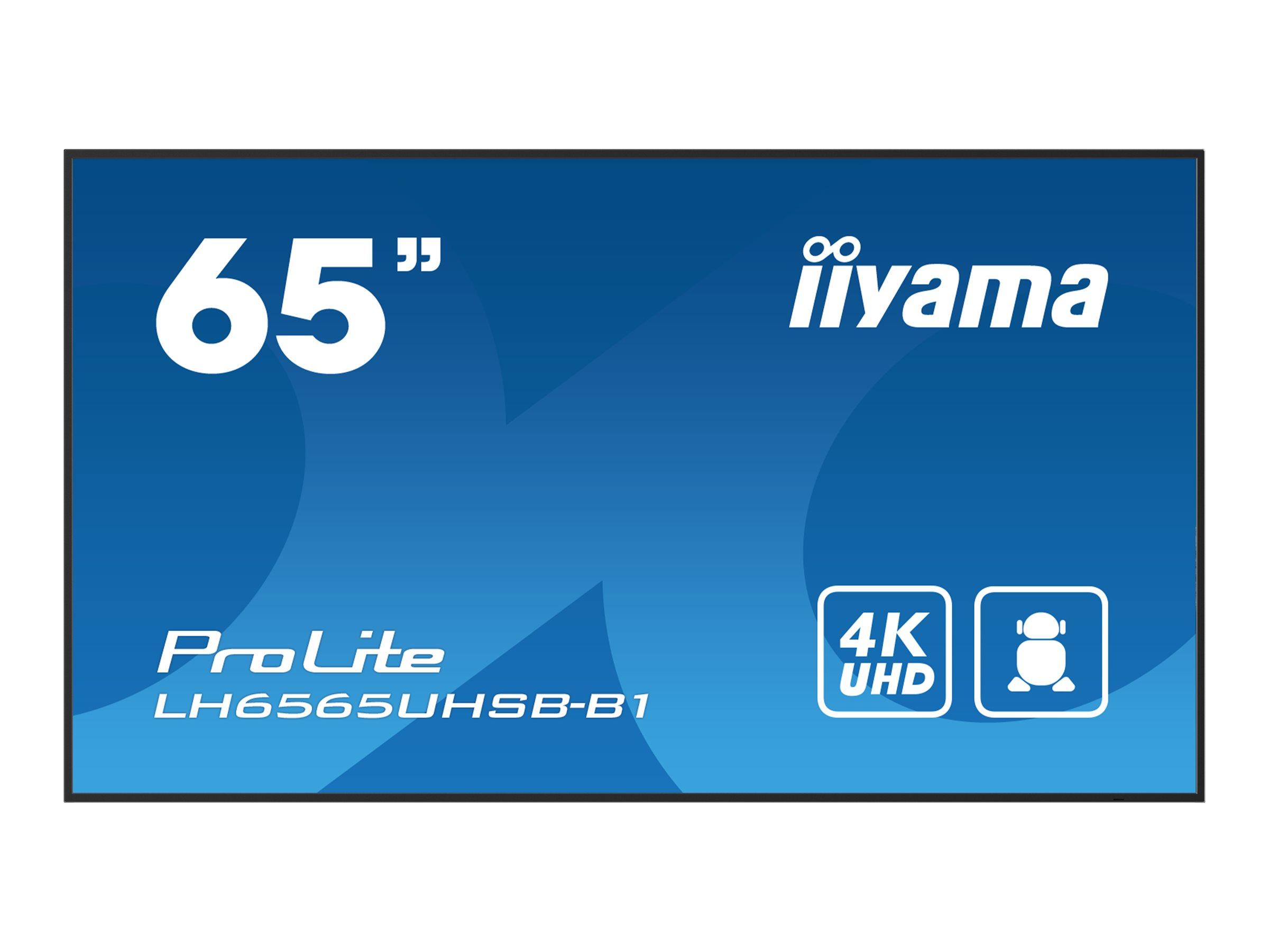 iiyama ProLite LH6565UHSB-B1 65" Class (64.5" viewable) LED-backlit LCD display - 4K - for digital signage