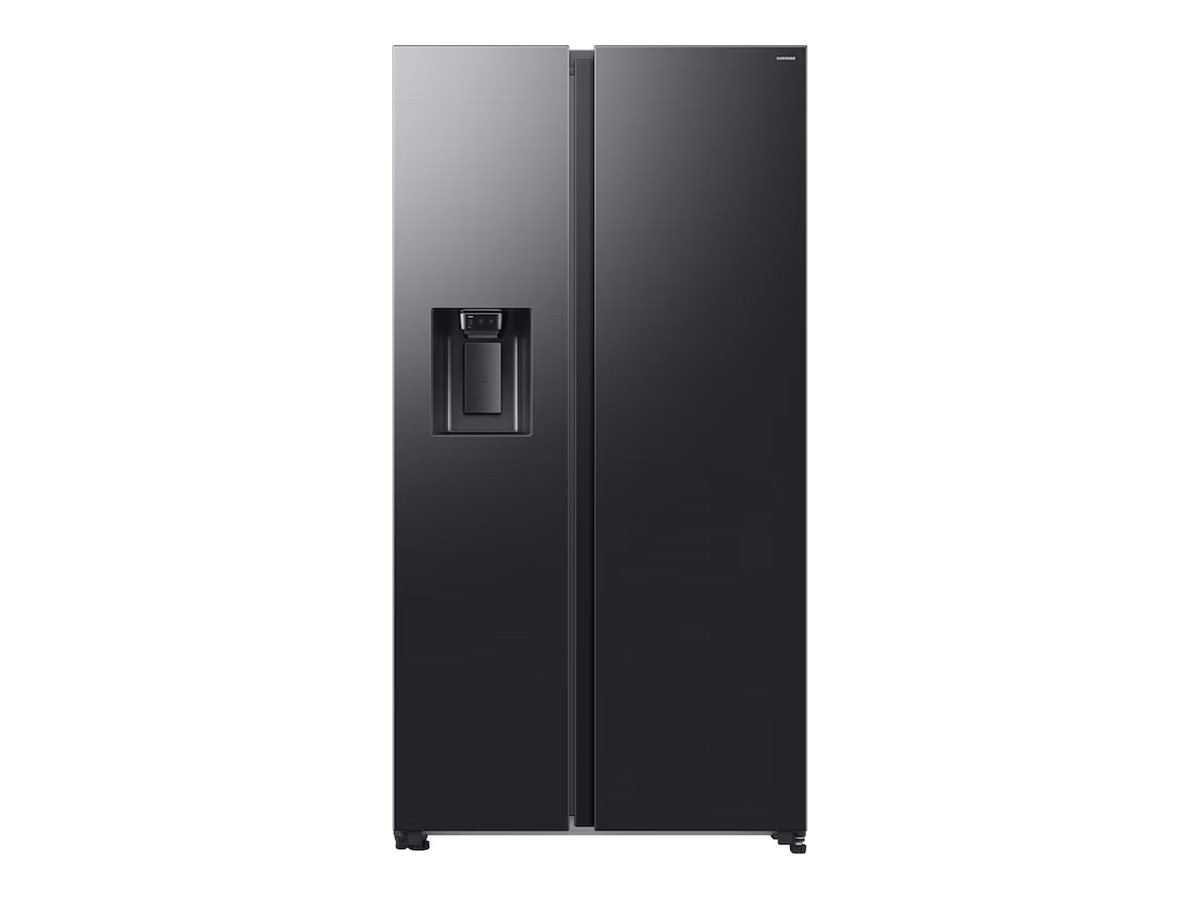 Samsung Bespoke RS70F66KCF - Køleskab/fryser - side ved side med vanddispenser, isdispenser - Wi-Fi - bredde: 91.2 cm - dybde: 72.6 cm - højde: 178.4 cm - 634 liter - Klasse C - Black DOI