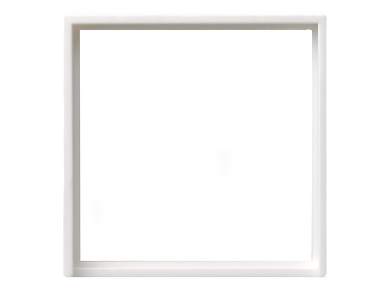 Gira System 55 - ramme - cut-out for devices with cover (50 x 50 mm) - pure white gloss
