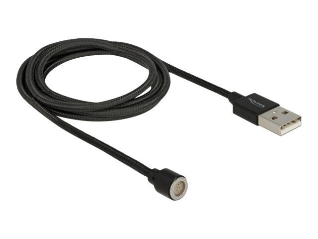 Delock Magnetic USB-kabel 1.1m Sort