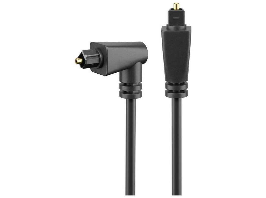 goobay Digital vinklet  lydkabel (optisk) Sort 1m