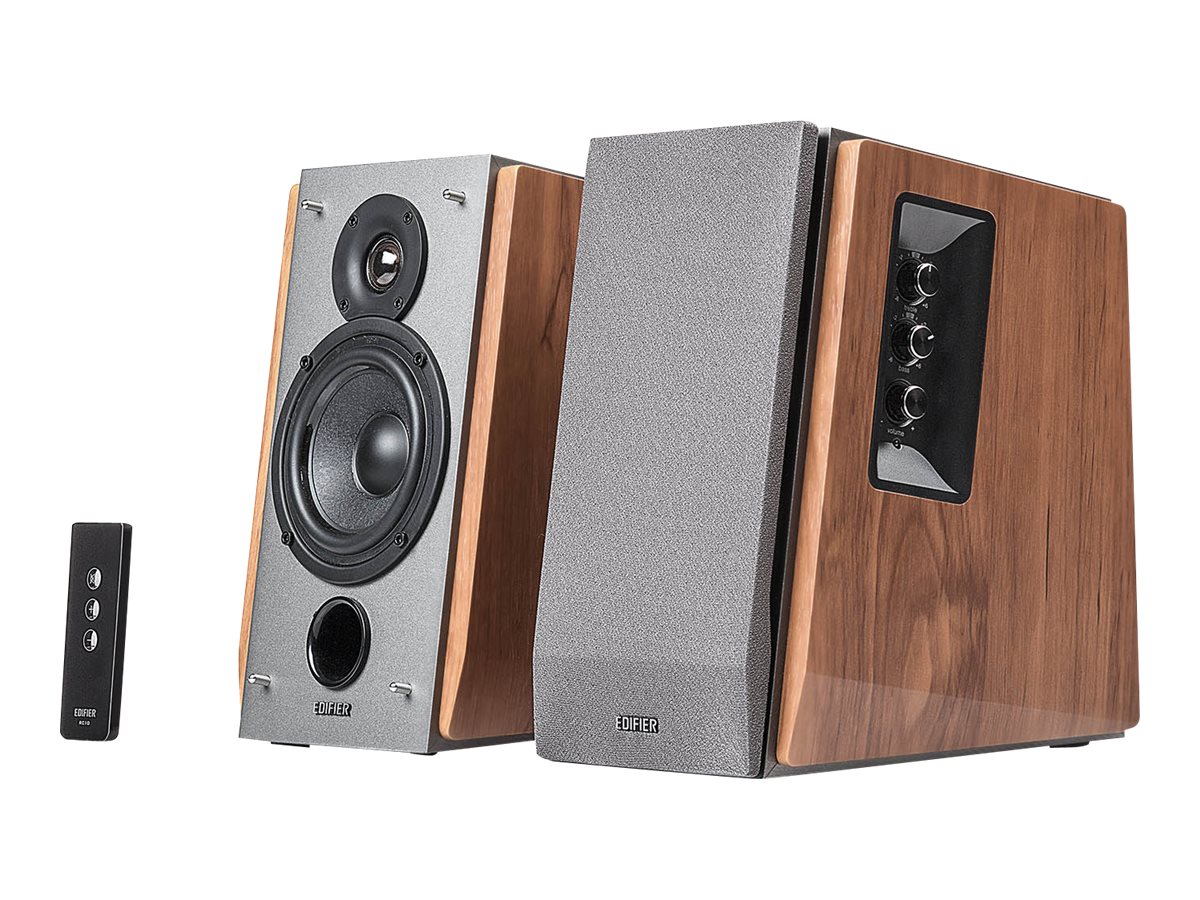 Edifier Studio R1600TIII - Højttalere - boghylde - 30 Watt - 2-vejs - grå, skovkorn