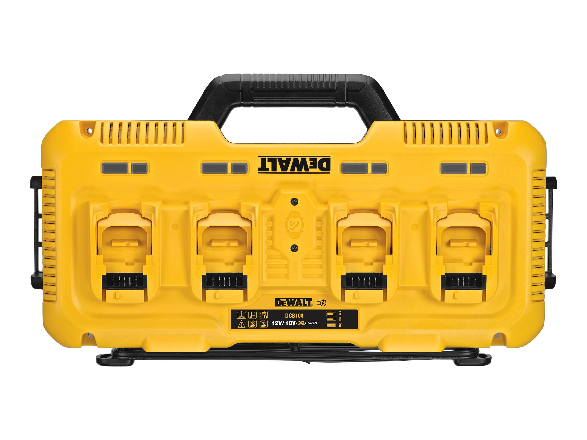 DeWALT DCB104-QW 18 V / 54 V XR 4-Ports Batterioplader - 4 x 8 A