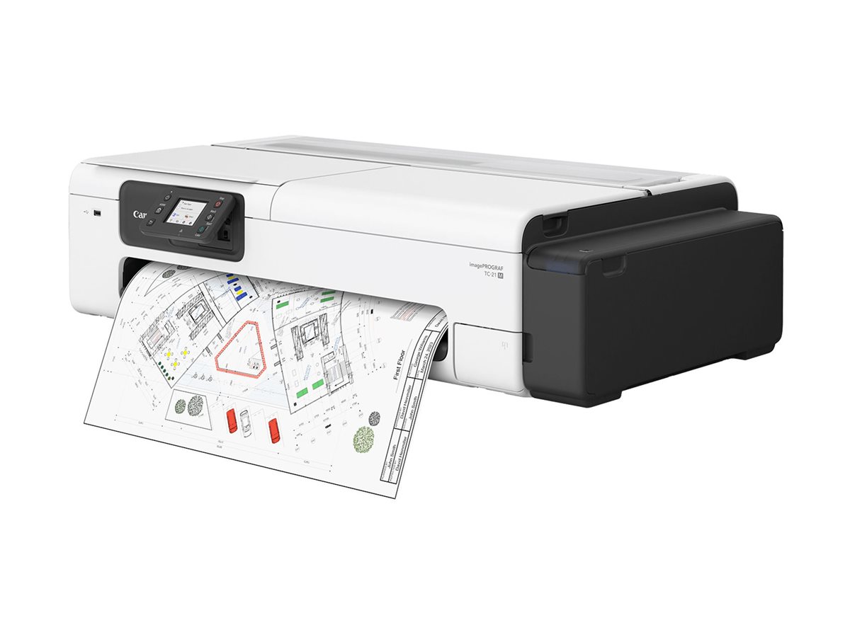 Canon imagePROGRAF TC-21M - 24 stor-format printer - farve - blækprinter - Rulle A1 (61,0 cm) - 2400 x 1200 dpi - op til 2 spm (mono) / op til 1 spm (farve) - USB 2.0, LAN, Wi-Fi(ac), USB vært - skærer