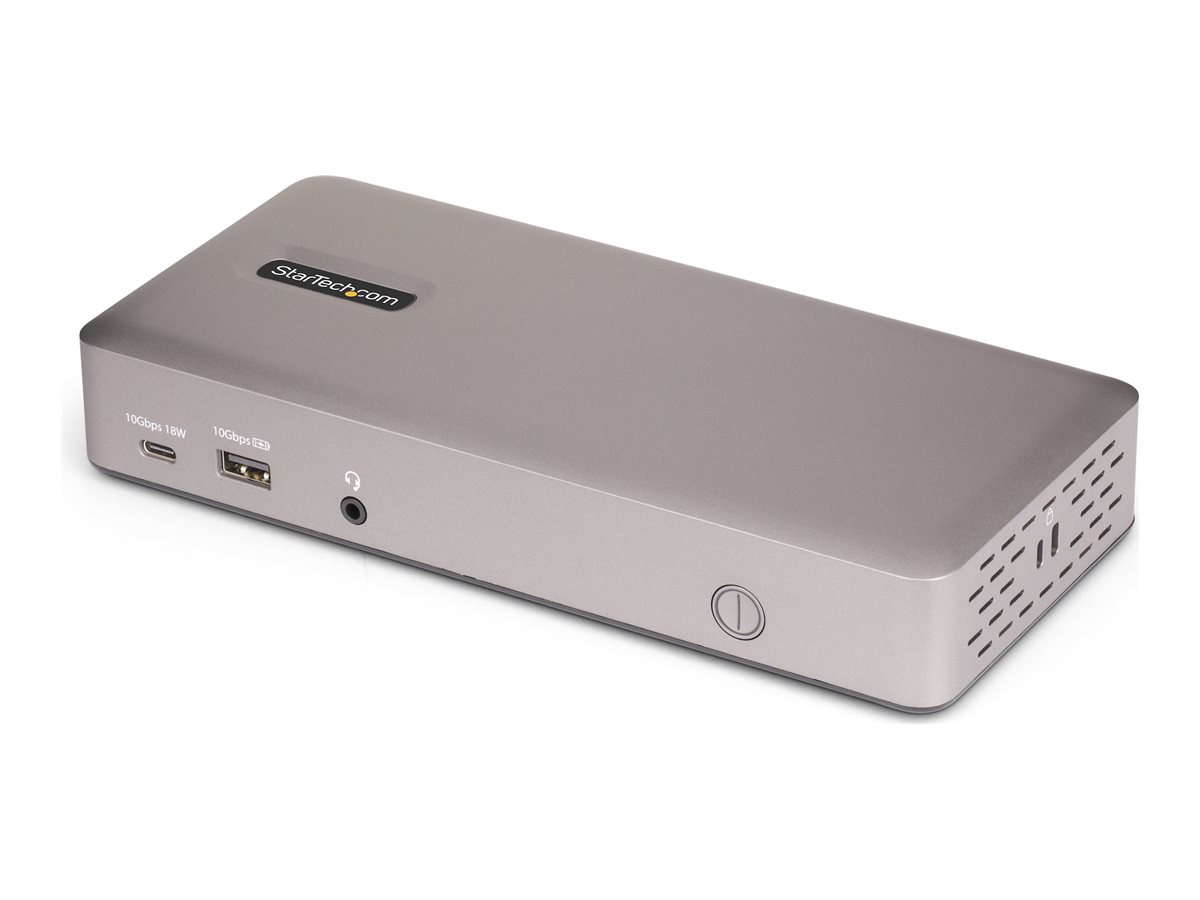 StarTech.com Triple-Monitor USB4 Docking Station, 4K 60Hz HDMI or DisplayPort, 100W Laptop Charging, 2.5GbE, USB-C Multi-Monitor Dock, Driverless USB4