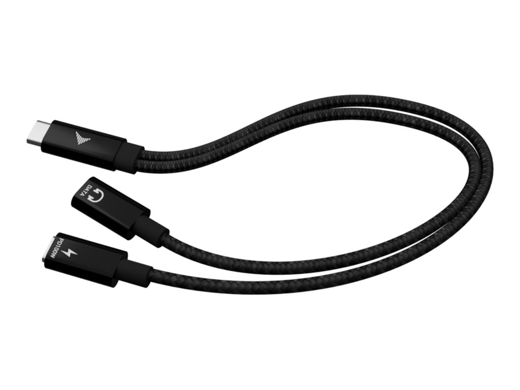 I-tec Usb-c Cable Splitter Audio/data + Pd100w 0.3m. Usb-c 2 X Usb-c Sort