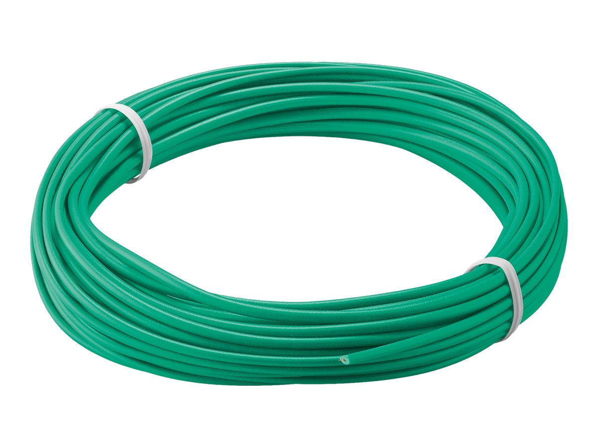 Monteringsledning - 0,14mm² trådet, Grøn (10m)