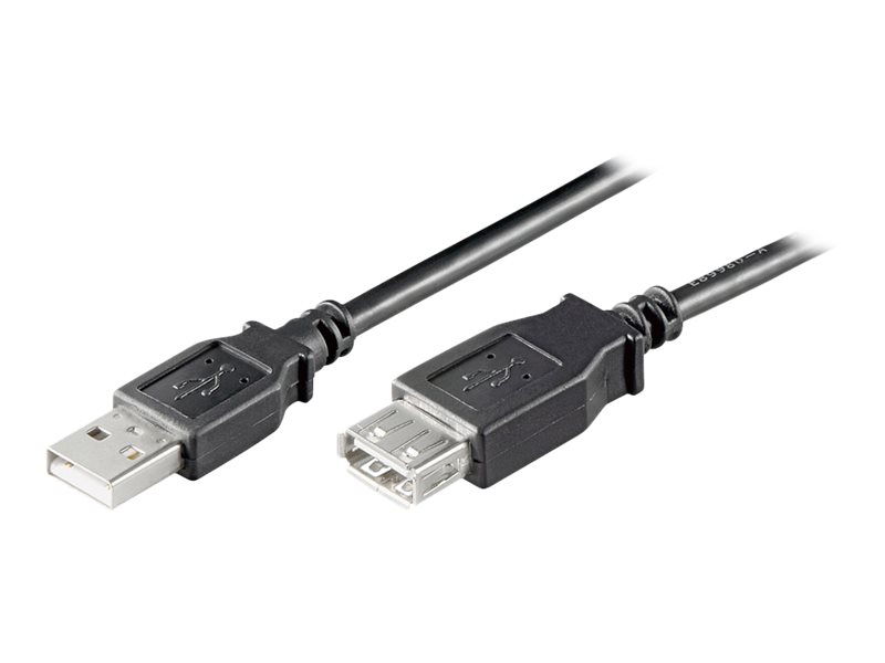 USB 2.0 Forlængerkabel - 5m - USB-A Han / USB-A Hun - Sort (93601)